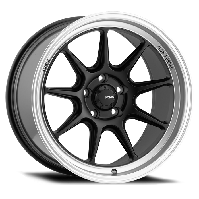 Konig Countergram 19x8.5 5x114.3 ET35 Matte Black / Matte Machined Lip