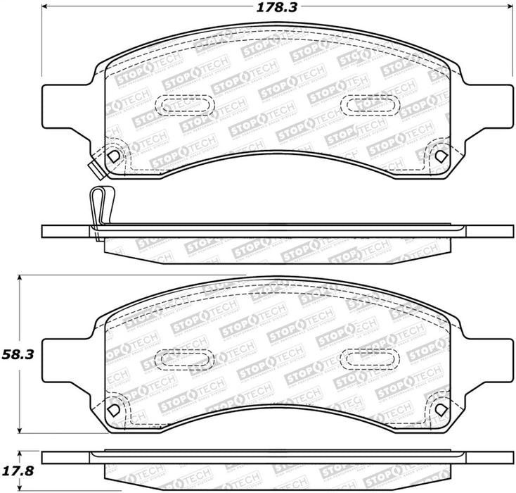 StopTech Street Select Brake Pads - Rear