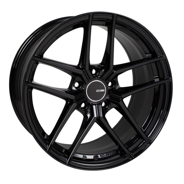 Enkei TY5 18x9.5 5x114.3 15mm Offset 72.6mm Bore Black Wheel