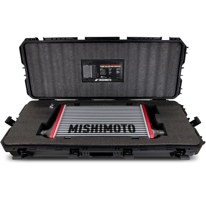 Mishimoto Universal Carbon Fiber Intercooler - Matte Tanks - 525mm Black Core - C-Flow - C V-Band