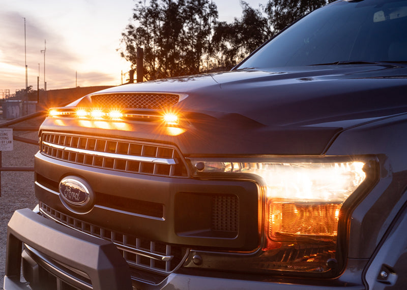 AVS 2019 Ford Ranger Aeroskin Low Profile Light Shield - Black