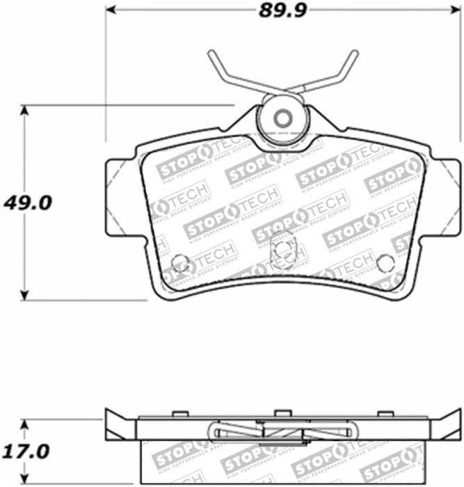 StopTech Street Select Brake Pads - Rear