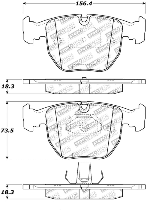 StopTech Street Touring 00-04 BMW M5 E39 / 00-06 X5 Front Brake Pads