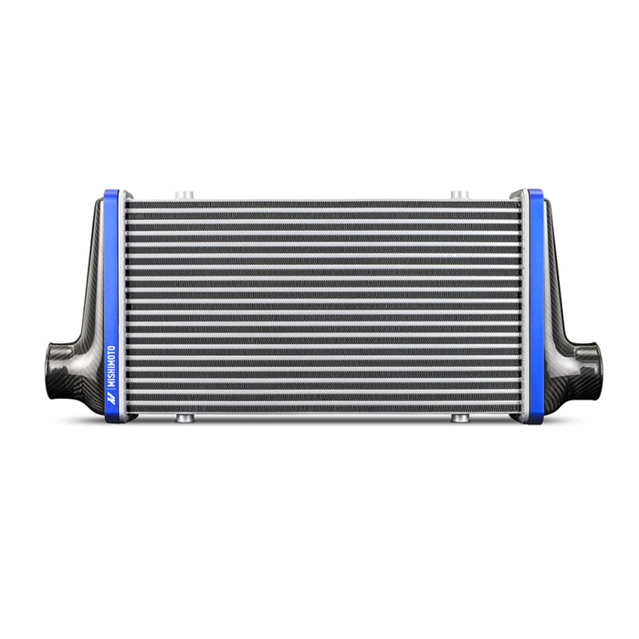 Mishimoto Universal Carbon Fiber Intercooler - Gloss Tanks - 600mm Black Core - C-Flow - BL V-Band