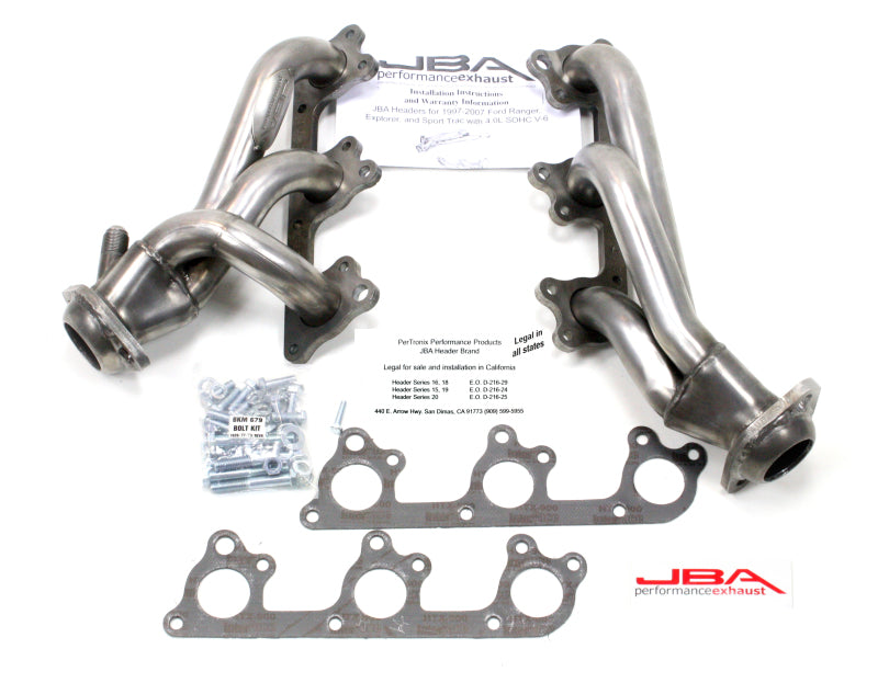 JBA 97-11 Ford Ranger 4.0L OHC w/Driver Side EGR 1-1/2in Primary Raw 409SS Cat4Ward Header