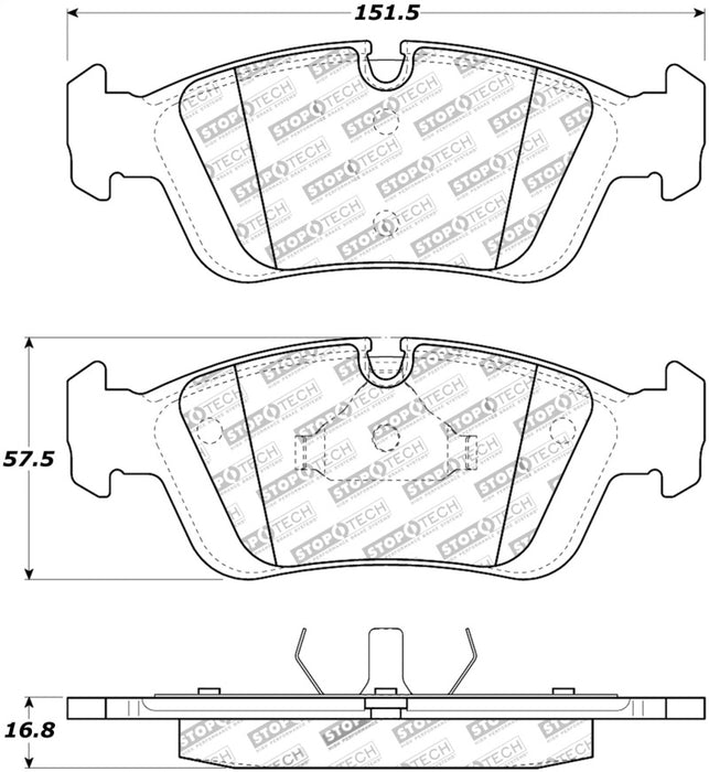 StopTech 96-02 BMW Z3 / 03-08 Z4 / 97-00 323 Front Brake Pads