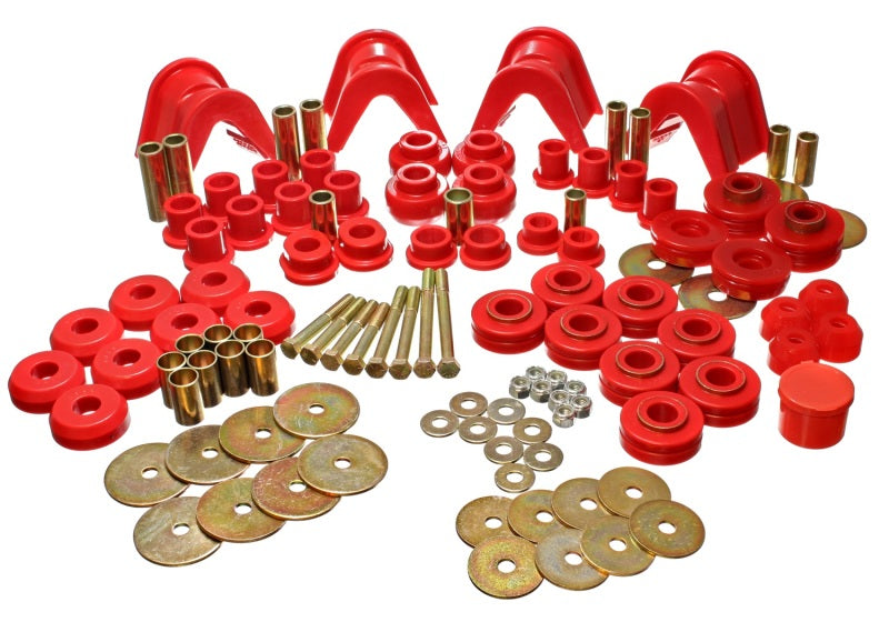 Energy Suspension 66-77 Ford Bronco 4WD (w/ 4 Deg C-Bushings) Red Hyper-Flex Master Bushing Set