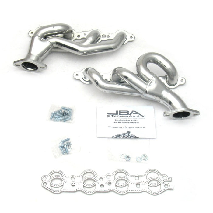 JBA 08-09 Pontiac G8 6.0/6.2L LS 1-3/4in Primary Silver Ctd Cat4Ward Header