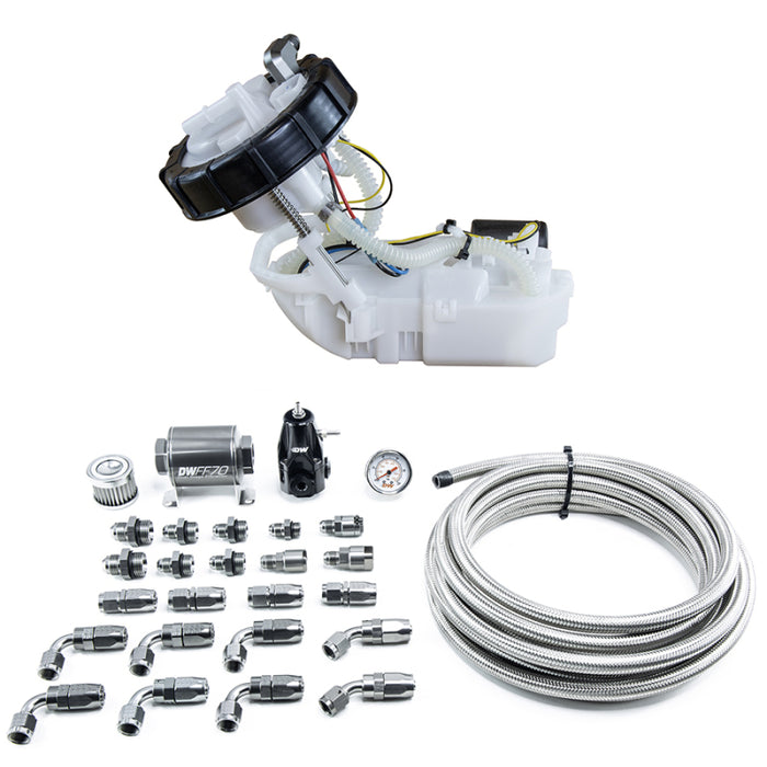 DeatschWerks 01-05 Honda Civic/02-06 Acura RSX DW400 Pump Module & Return Kit w/CPE Fuel Lines