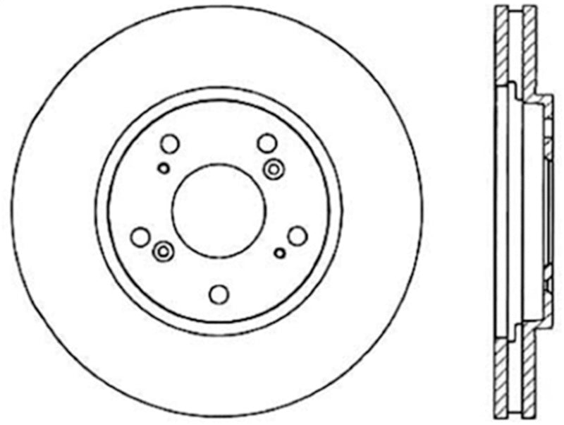 StopTech 91-96 Acura NSX Cryo Slotted Rear Righ Sport Brake Rotor