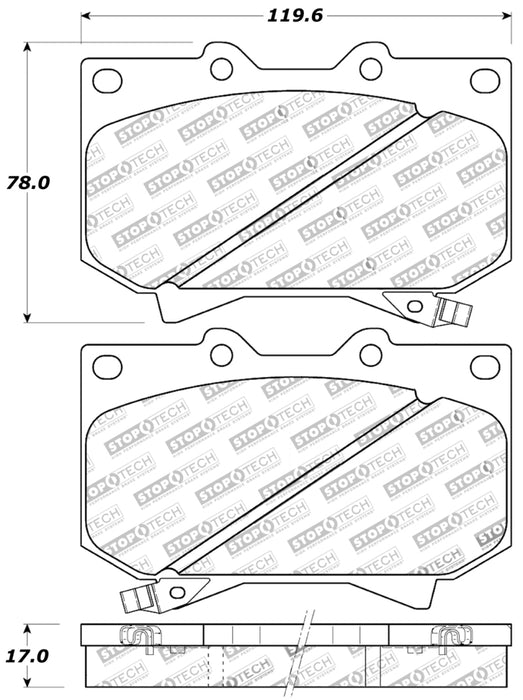 StopTech Sport Brake Pads w/Shims and Hardware - Front