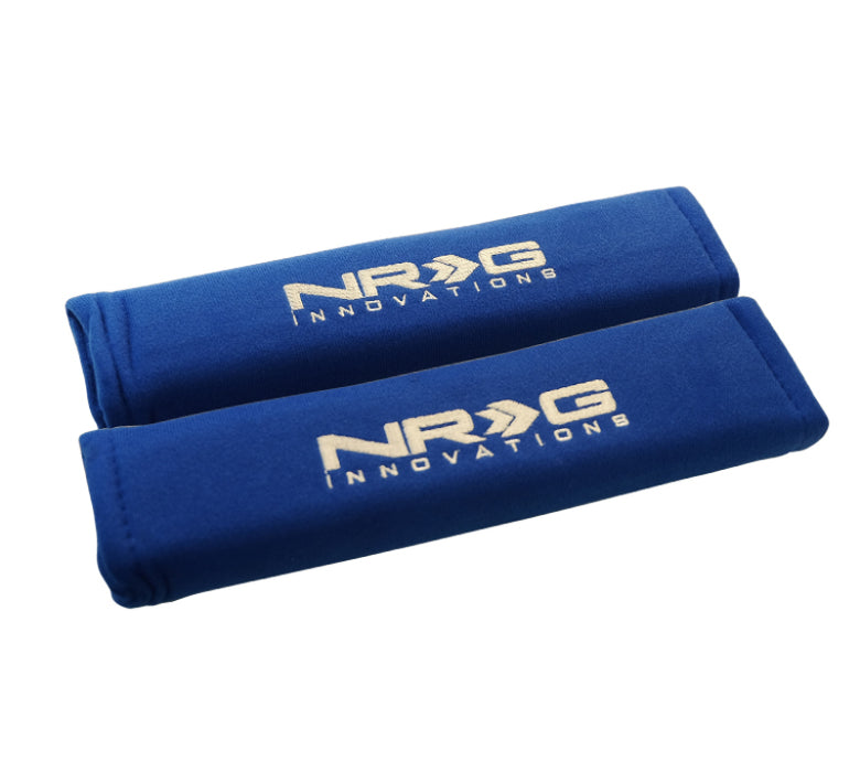 NRG Seat Belt Pads 2.7in. W x 11in. L (Blue) Short - 2pc