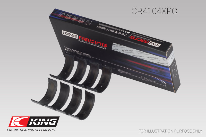 King Audi/VW 83-03 1.6L/1.8L/2.0L (Size .026) Performance Coated Rod Bearing Set