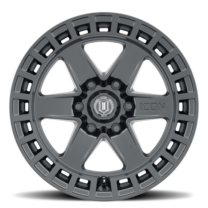 ICON Raider 17x8.5 6x135 6mm Offset 5in BS Satin Black Wheel