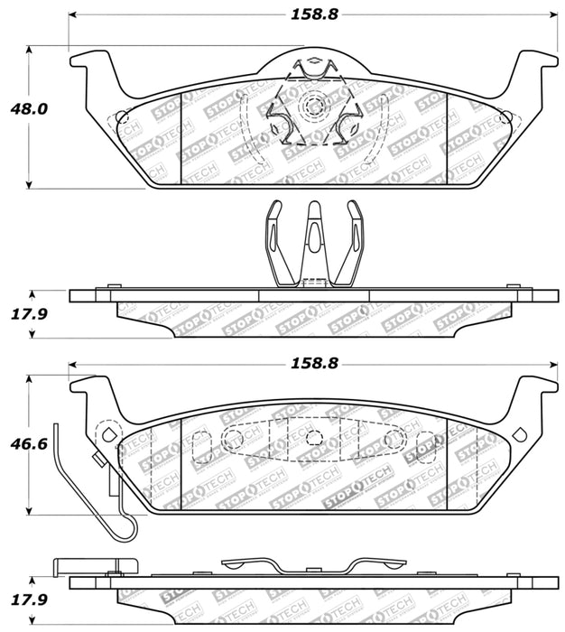 StopTech Performance 10-14 Ford F-150 Rear Brake Pads