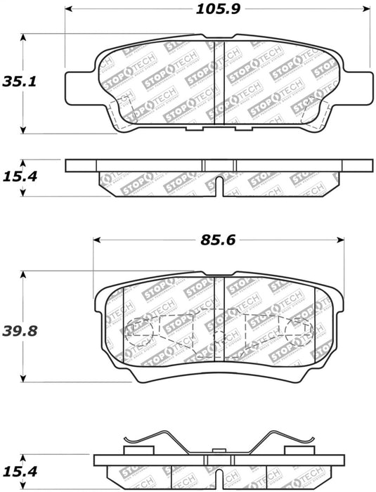 StopTech Street Select Brake Pads - Front