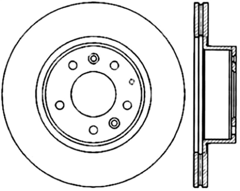 StopTech 93-95 Mazda RX-7 Cryo Slotted Front Left Sport Brake Rotor