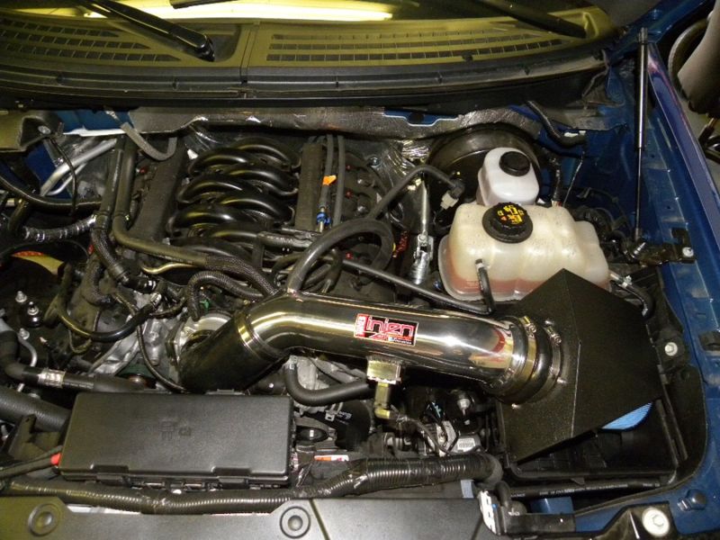 Injen 12 Ford F-150 V8 5.0L Polished 4in Power Flow Intake w/ MR Tech/Enc Air Box w/ Front Air Inlet