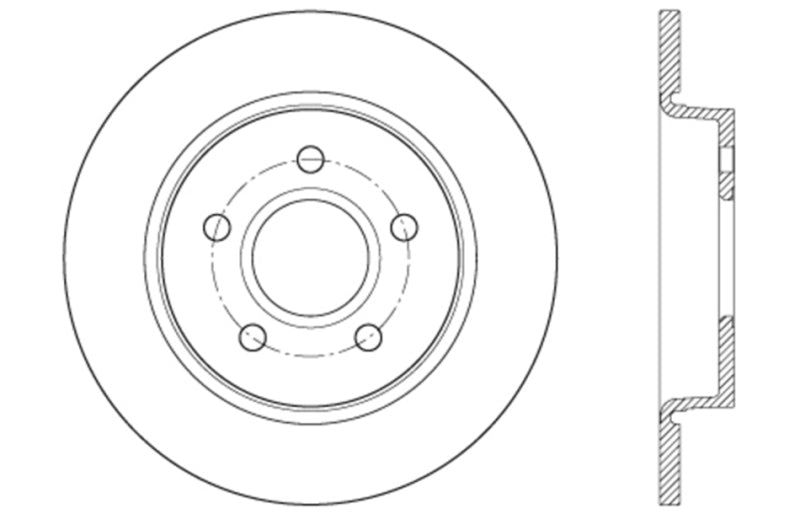 StopTech 13 Ford Focus ST Drilled Right Rear Rotor