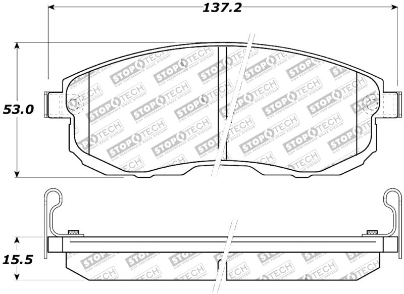 StopTech Street Touring 02-04 Infiniti I30/I35 / 02-06 Nissan Altima Front Brake Pads