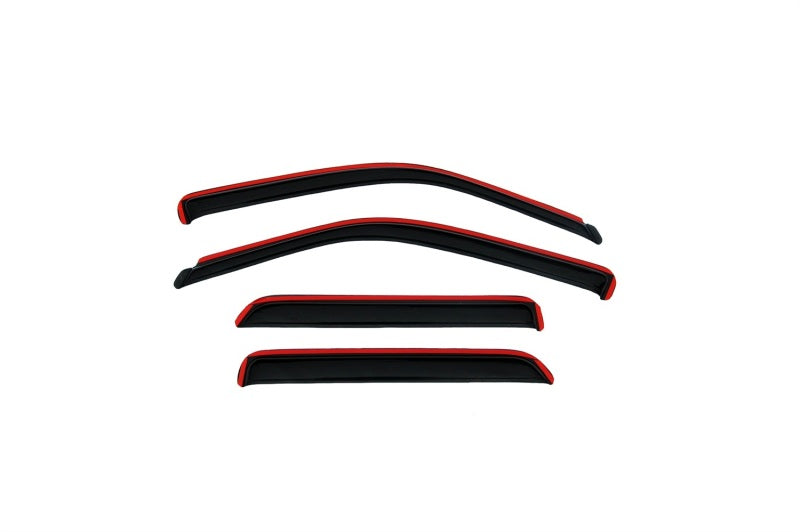 AVS 07-10 Mitsubishi Outlander Ventvisor In-Channel Front & Rear Window Deflectors 4pc - Smoke