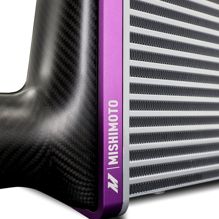 Mishimoto Universal Carbon Fiber Intercooler - Matte Tanks - 450mm Silver Core - S-Flow - GR V-Band