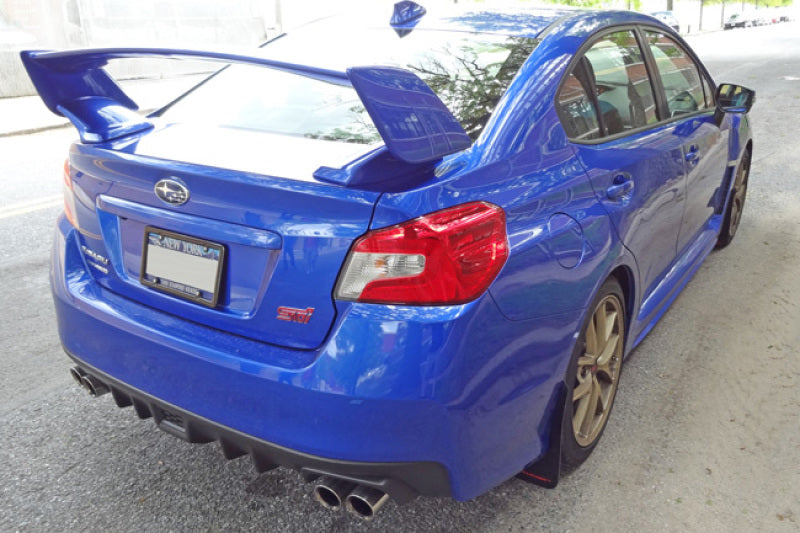 Rally Armor 15-21 Subaru WRX/STI Blue UR Mud Flap w/White Logo