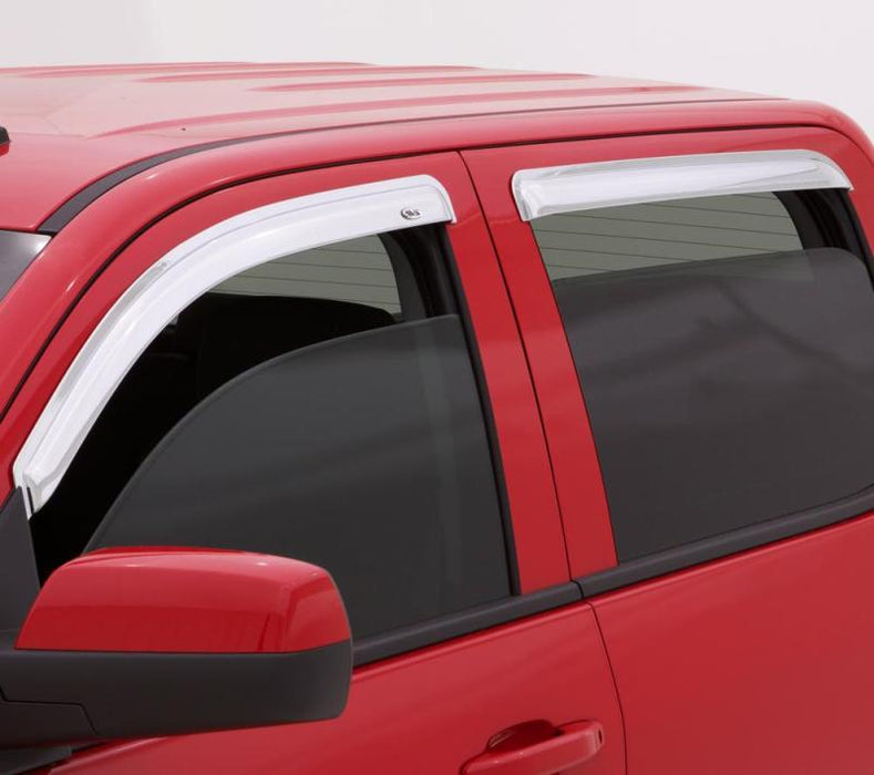 AVS 06-08 Lincoln Mark LT Ventvisor Outside Mount Front & Rear Window Deflectors 4pc - Chrome