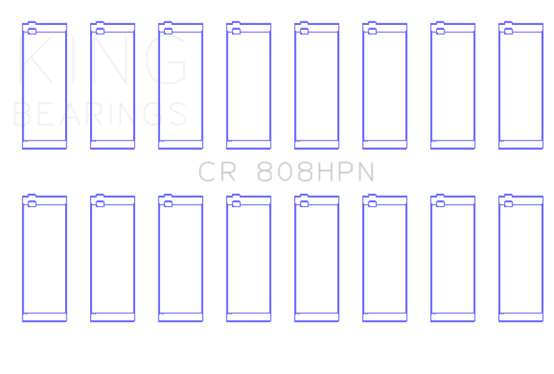 King Chevrolet BBC 369-502 Gen IV/V/VI (Size Standard) Connecting Rod Bearing Set