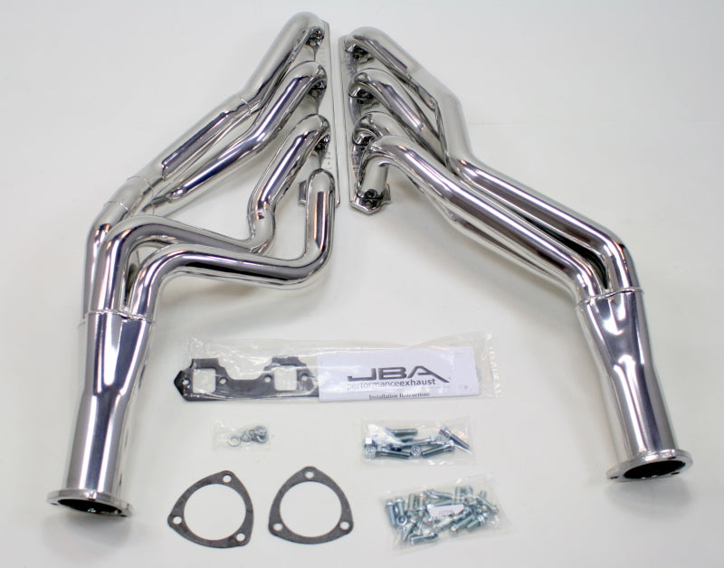 JBA 65-73 Ford Mustang 260-302 SBF 4 Speed C4/C6/AOD 1-3/4in Primary Silver Long Tube Header