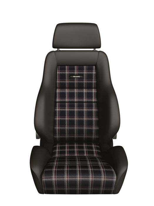 Recaro Classic LS Seat - Black Leather/Classic Checkered Fabric