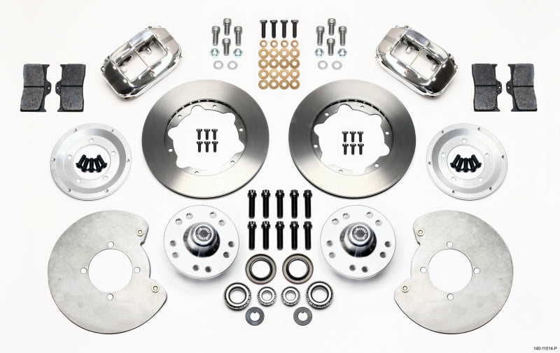 Wilwood Forged Dynalite Front Kit 11.00in Polished 37-48 Ford Psgr. 360 Plate Mount