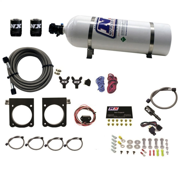 Nitrous Express 13-17 Dodge Viper (Gen-V) Nitrous Plate Kit (50-400HP) w/15lb Bottle