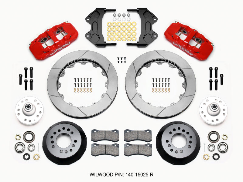 Wilwood AERO6 Front Hub Kit 15.00-Red WWE ProSpindle