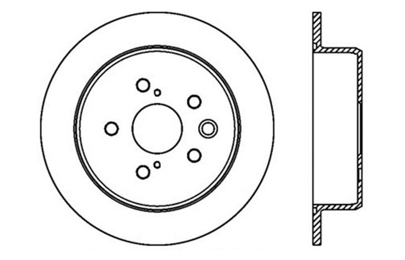 StopTech 06-10 Lexus IS 250/IS 300/IS 350 SportStop Slotted & Drilled Right Rear Rotor