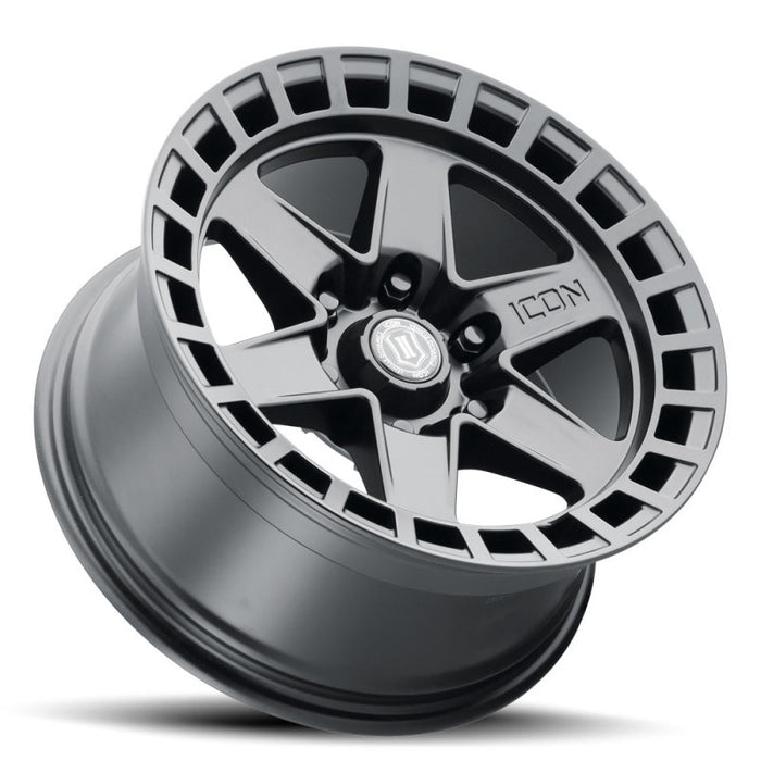 ICON Raider 17x8.5 6x135 6mm Offset 5in BS Satin Black Wheel