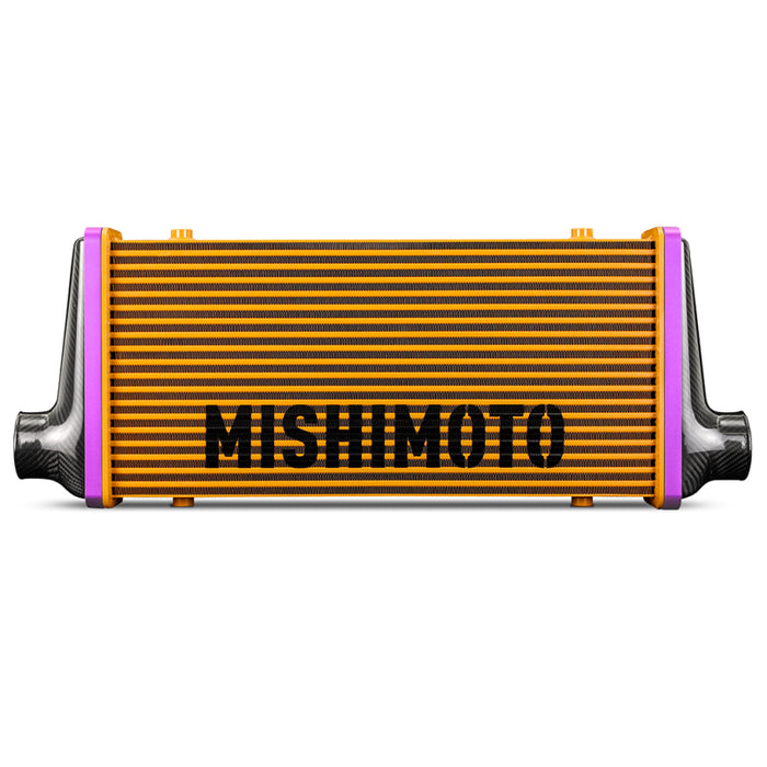 Mishimoto Universal Carbon Fiber Intercooler - Matte Tanks - 450mm Silver Core - C-Flow - BK V-Band