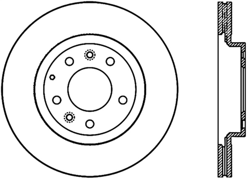 Stoptech 06-15 Mazda Miata MX-5 Front Premium Cryostop Brake Rotor