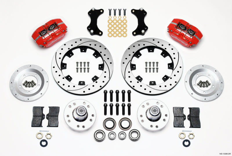 Wilwood Dynapro Dust-Boot Front Kit 12.19in Drilled-Red WWE ProSpindle